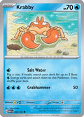 Krabby 098  - Reverse Holofoil SV Scarlet & Violet 151 - Common