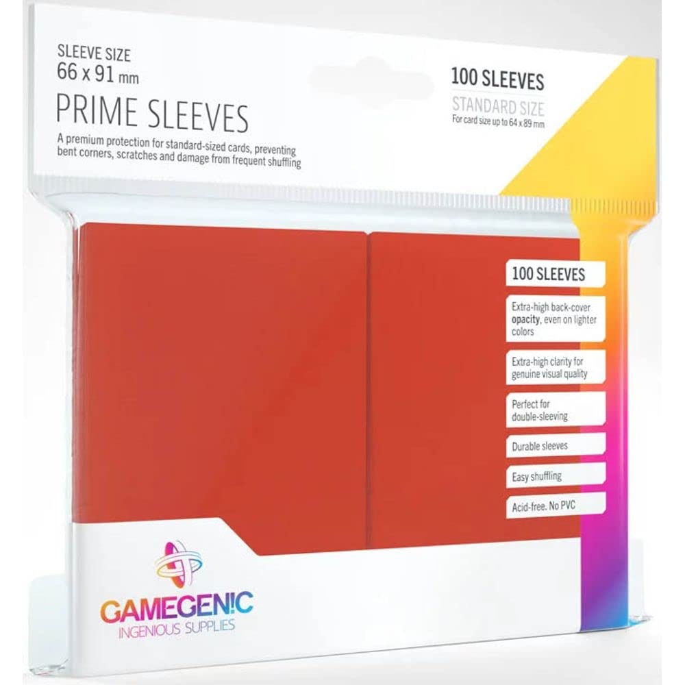 Sleeves: Gamegenic: Prime Sleeves: Red (100) (ML)