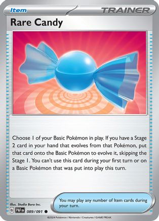 Rare Candy 089  - Reverse Holofoil SV Paldean Fates - Common