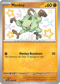 Mankey 169/091  - Holofoil SV Paldean Fates - Shiny Rare