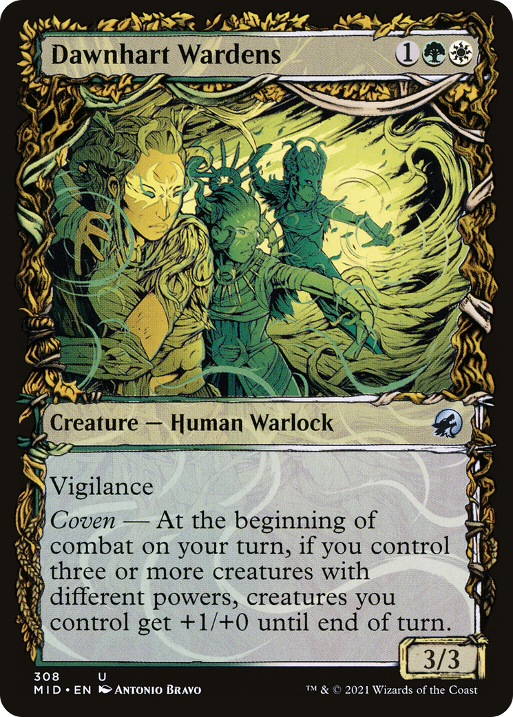 Dawnhart Wardens (Showcase) (MID-308) - Innistrad: Midnight Hunt: (Showcase)