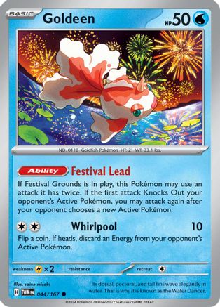 Goldeen 044  - Reverse Holofoil SV06 Twilight Masquerade - Common