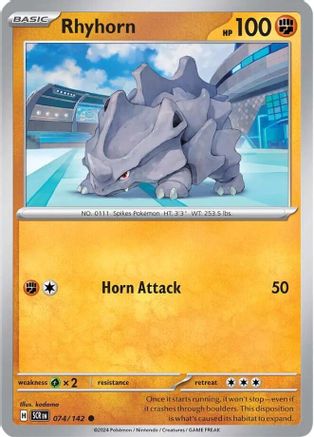 Rhyhorn 074  SV07 Stellar Crown - Common