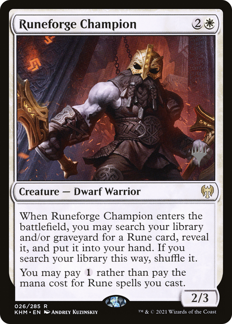 Runeforge Champion (PPKHM-026) - Kaldheim Promos Foil
