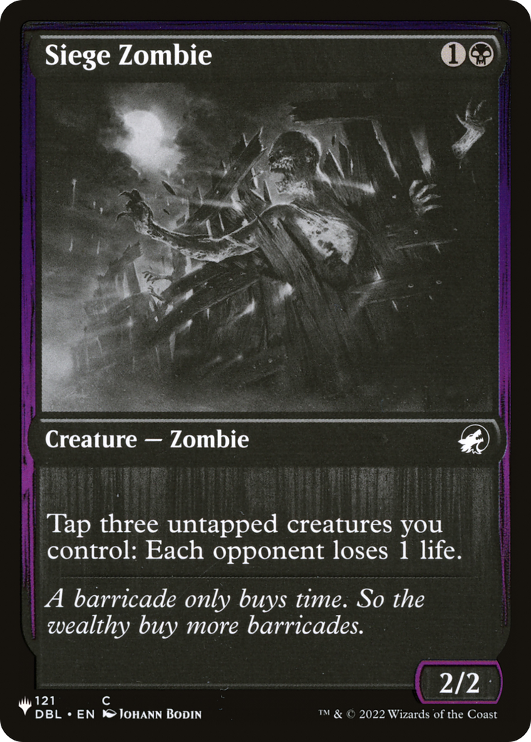 Siege Zombie (LIST-121) - The List