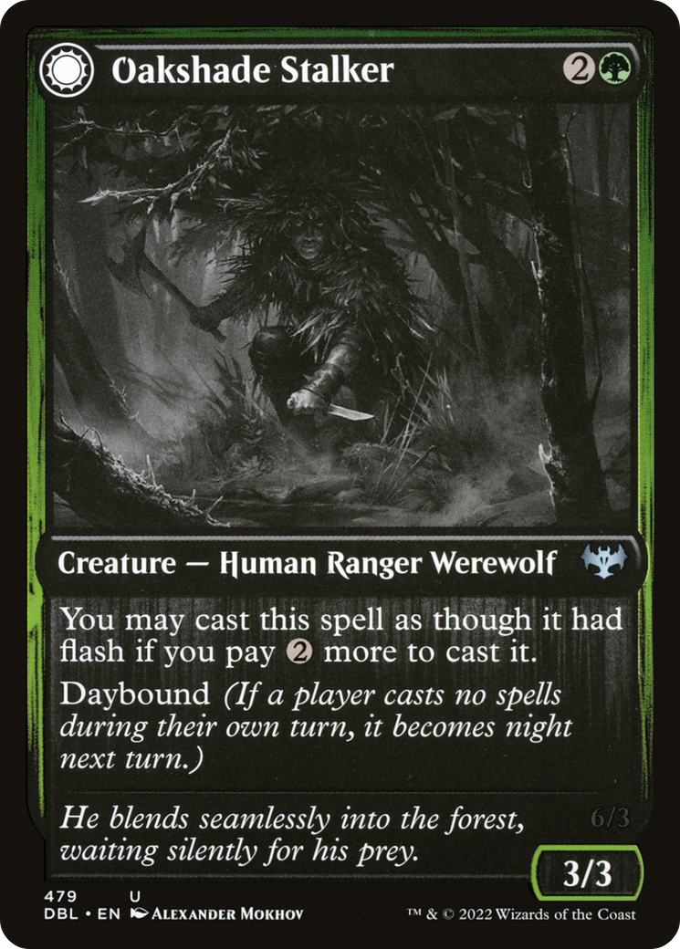 Oakshade Stalker (DBL-479) - Innistrad: Double Feature: (Double Faced Transform) Foil