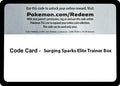 Code Card - Surging Spark Elite Trainer Box  SV08 Surging Sparks - Code Card