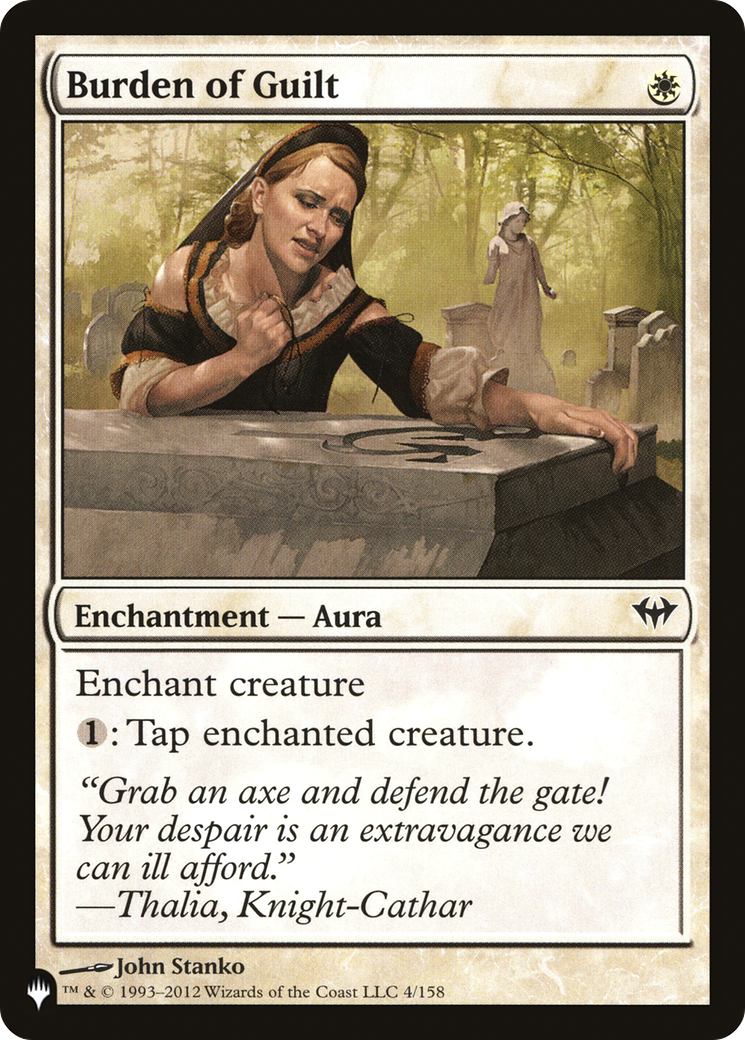Burden of Guilt (LIST-4/158) - The List