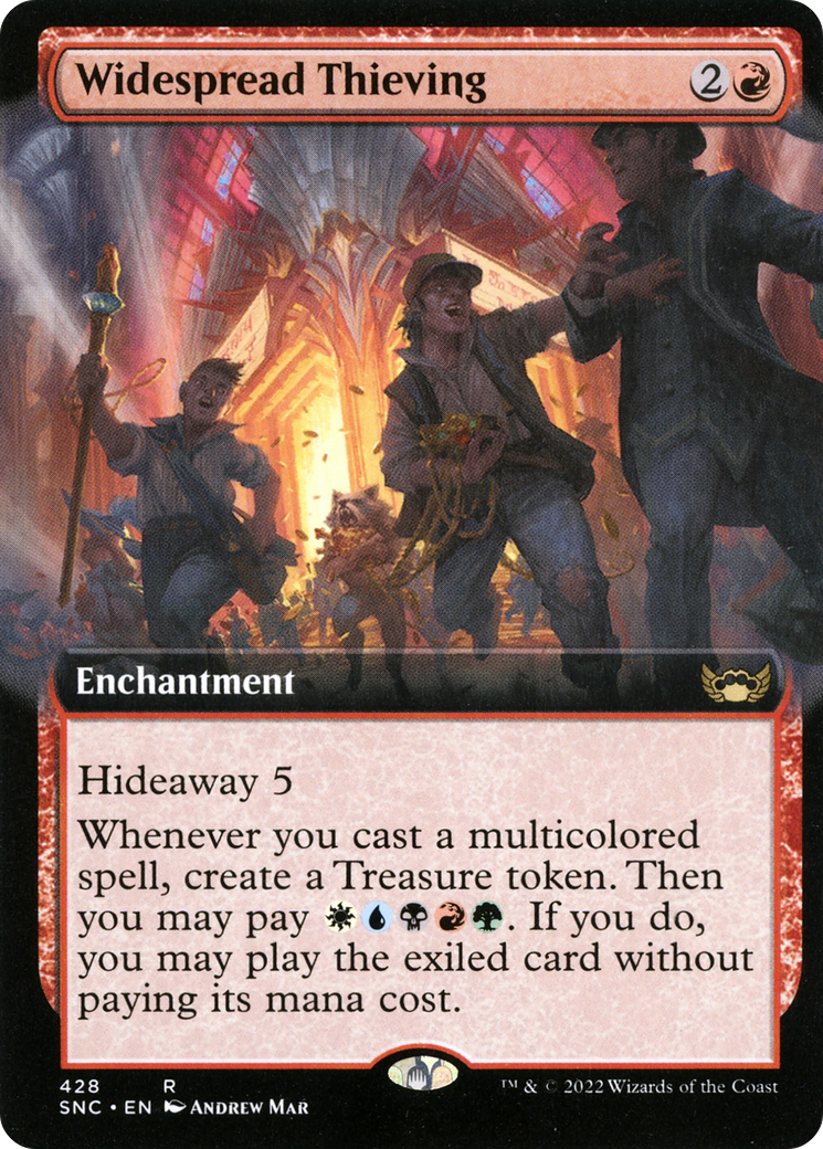 Widespread Thieving (Extended Art) (SNC-428) - Streets of New Capenna: (Extended Art)