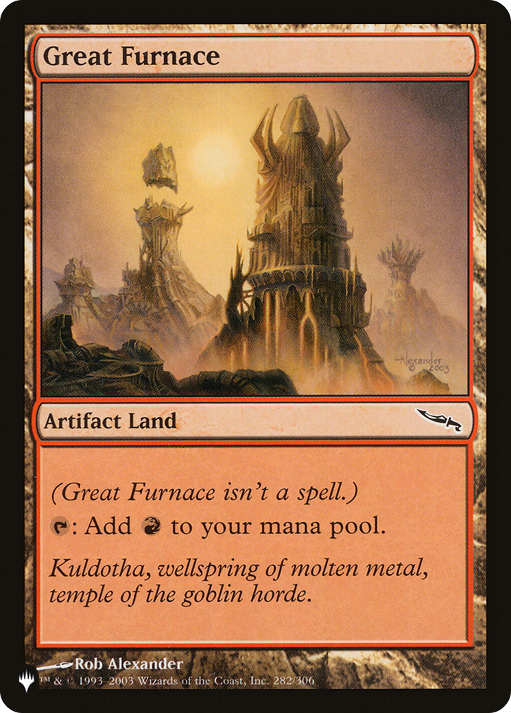 Great Furnace (MRD) (LIST-282/306) - The List