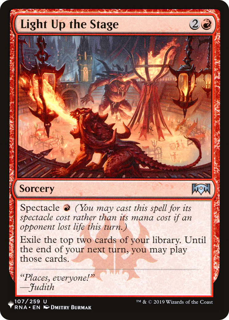 Light Up the Stage (LIST-107/259) - The List