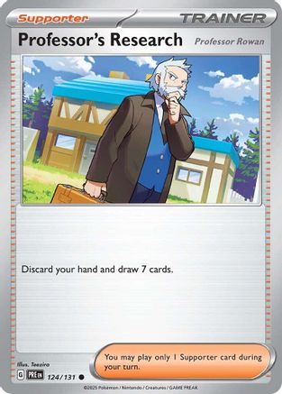 Professor's Research [Professor Rowan] 124  - Reverse Holofoil SV Prismatic Evolutions - Common