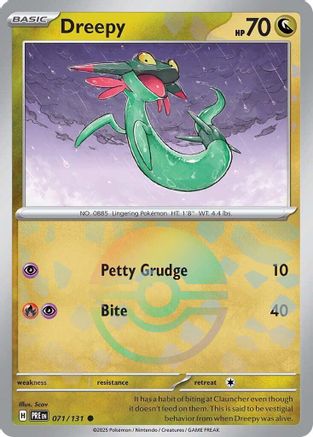 Dreepy (Poke Ball Pattern) 071  - Holofoil SV Prismatic Evolutions - Common