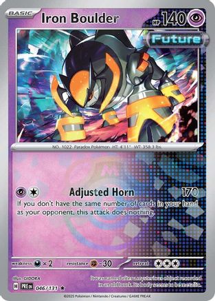 Iron Boulder (Master Ball Pattern) 046  - Holofoil SV Prismatic Evolutions - Rare