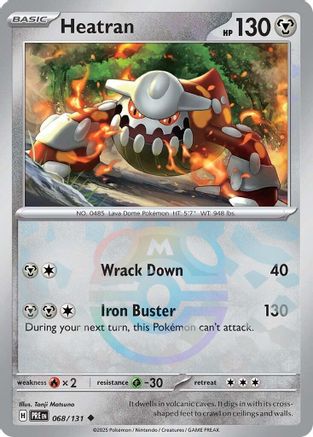 Heatran (Master Ball Pattern) 068  - Holofoil SV Prismatic Evolutions - Uncommon