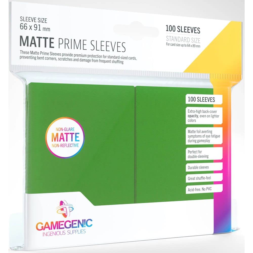 Sleeves: Gamegenic: Prime Sleeves: Green (100) (ML)