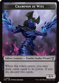 Champion of Wits // Zombie (0003) Double-Sided Token (DRC-5 // 3) - Commander: Aetherdrift Foil