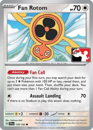 Fan Rotom 118  - Holofoil Prize Pack Series Cards - Common