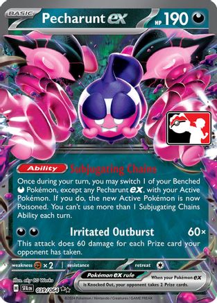 Pecharunt ex 039  - Holofoil Prize Pack Series Cards - Double Rare
