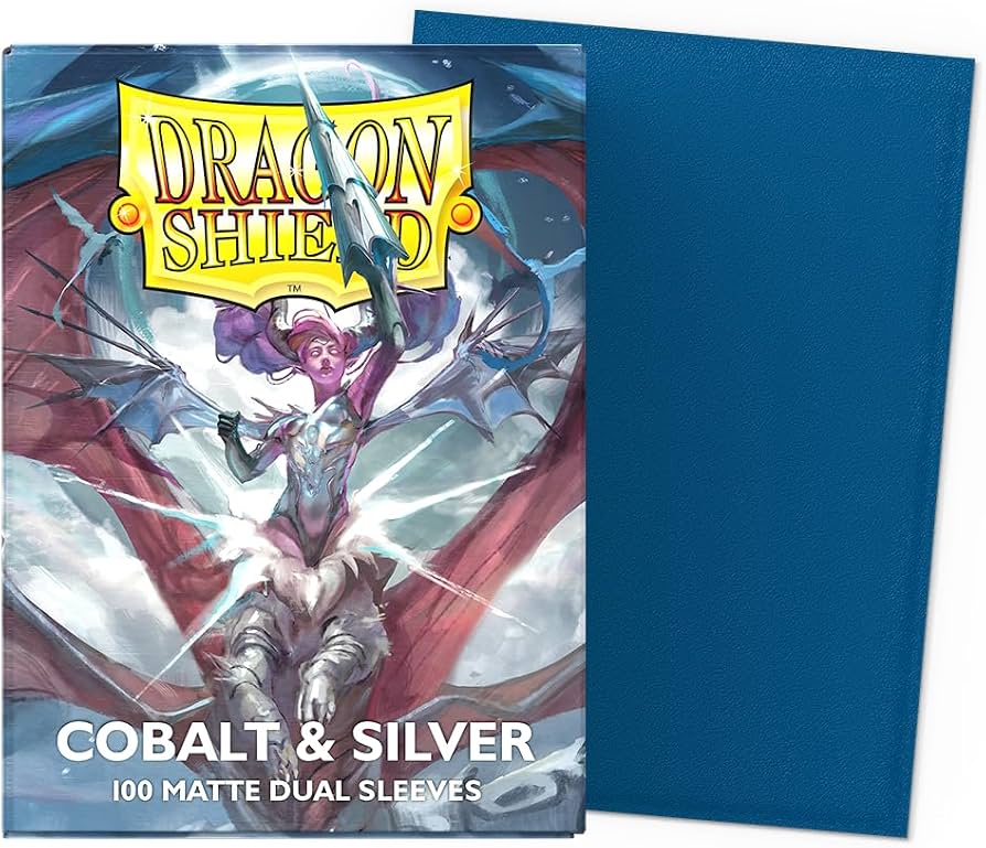 DRAGON SHIELD SLEEVES COBALT/SILVER