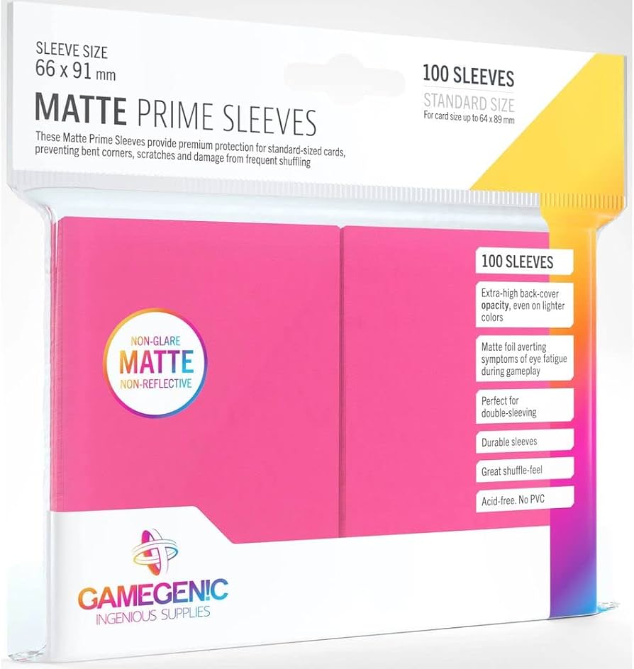 Sleeves: Gamegenic: Prime Sleeves: Pink (100) (ML)