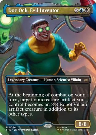 Doc Ock, Evil Inventor (Borderless) (SPE-024) - Marvel's Spider-Man: Eternal-Legal Foil