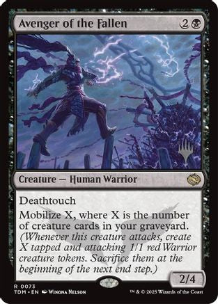 Avenger of the Fallen (PPTDM-073) - Promo Pack: Tarkir: Dragonstorm Foil
