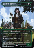 Quincey Harker - Reclusive Taxidermist (VOW-340) - Innistrad: Crimson Vow / Quincey Harker (Borderless) Foil