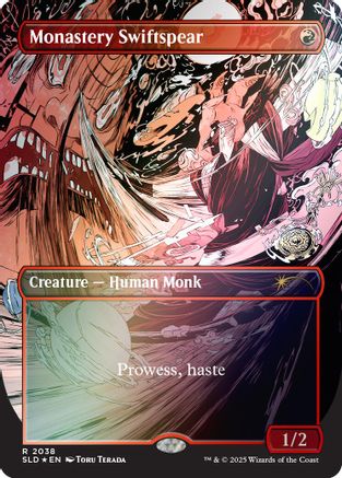 Monastery Swiftspear (2038) (Rainbow Foil) (SLD-2038) - Secret Lair Drop Series Foil