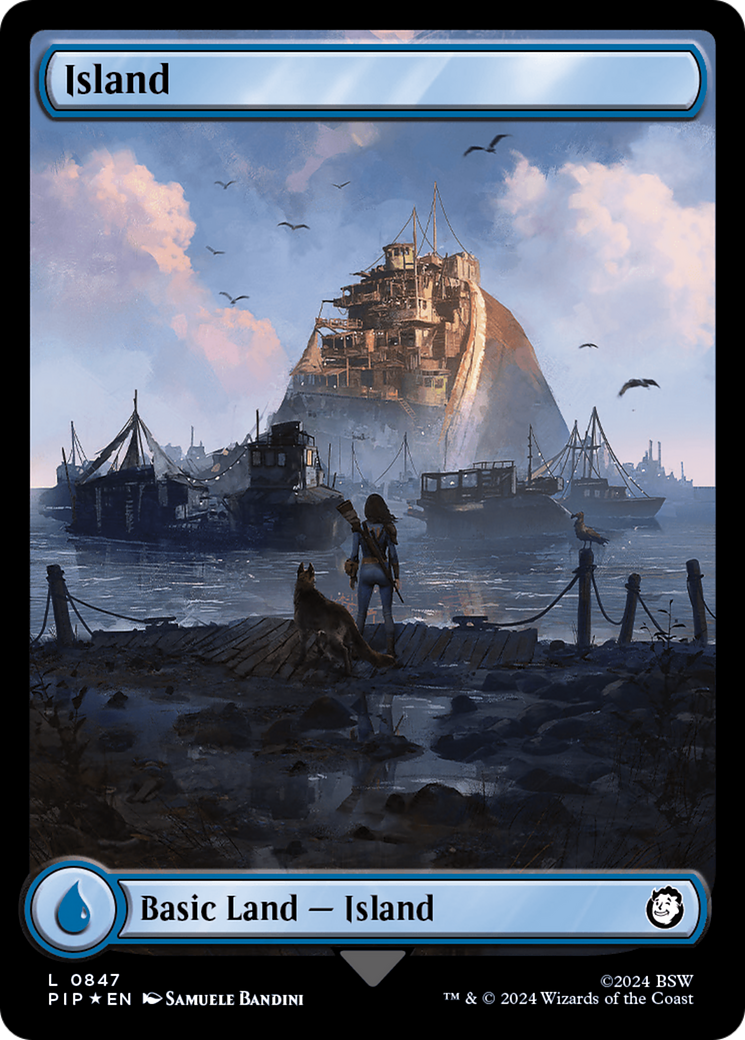 Island (0847) (Surge Foil) (PIP-847) - Fallout Foil