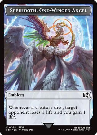 Emblem - Sephiroth, One-Winged Angel // Robot Warrior Double-Sided Token (FIN-24 // 12) - FINAL FANTASY Foil