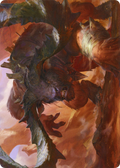 Moraug, Fury of Akoum // Moraug, Fury of Akoum (AZNR-066) - Zendikar Rising Art Series (Borderless) Foil