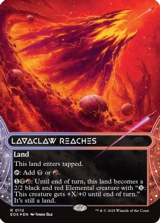 Lavaclaw Reaches (0112) (Borderless) (Galaxy Foil) (EOS-112) - Edge of Eternities: Stellar Sights Foil