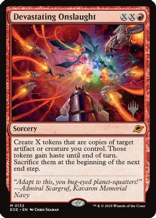 Devastating Onslaught (PPEOE-132) - Promo Pack: Edge of Eternities Foil