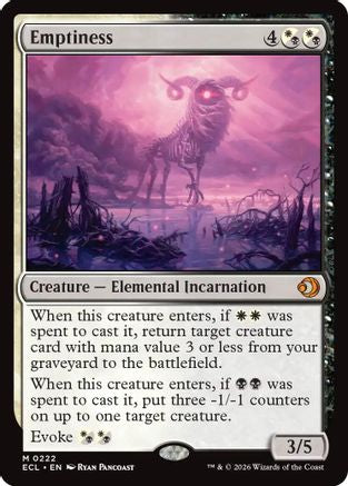 Emptiness (ECL-222) - Lorwyn Eclipsed