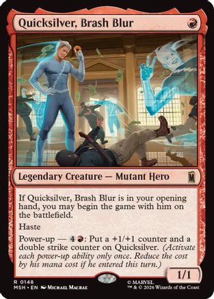 Quicksilver, Brash Blur (MSH-148) - Marvel Super Heroes Foil