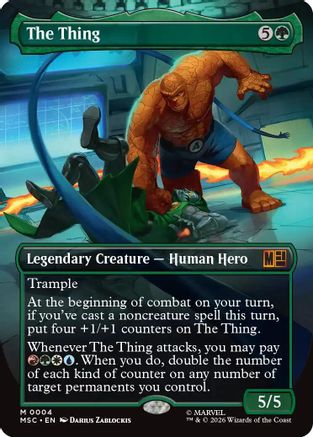 The Thing (Borderless) (MSC-004) - Commander: Marvel Super Heroes