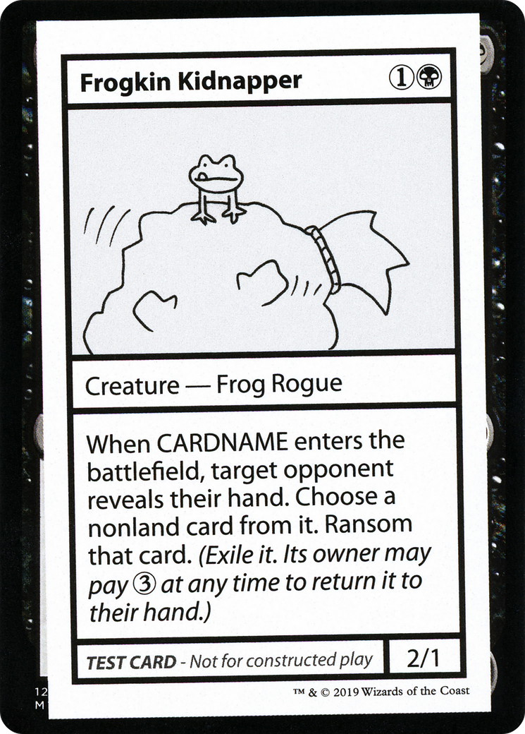 Frogkin Kidnapper (No PW Symbol) (CMB1-) - Mystery Booster Playtest Cards 2021