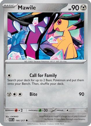 Mawile 144/217  - Reverse Holofoil ME Ascended Heroes - Uncommon