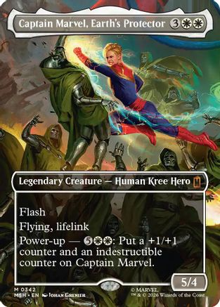Captain Marvel, Earth's Protector (Borderless) (0342) (MSH-342) - Marvel Super Heroes