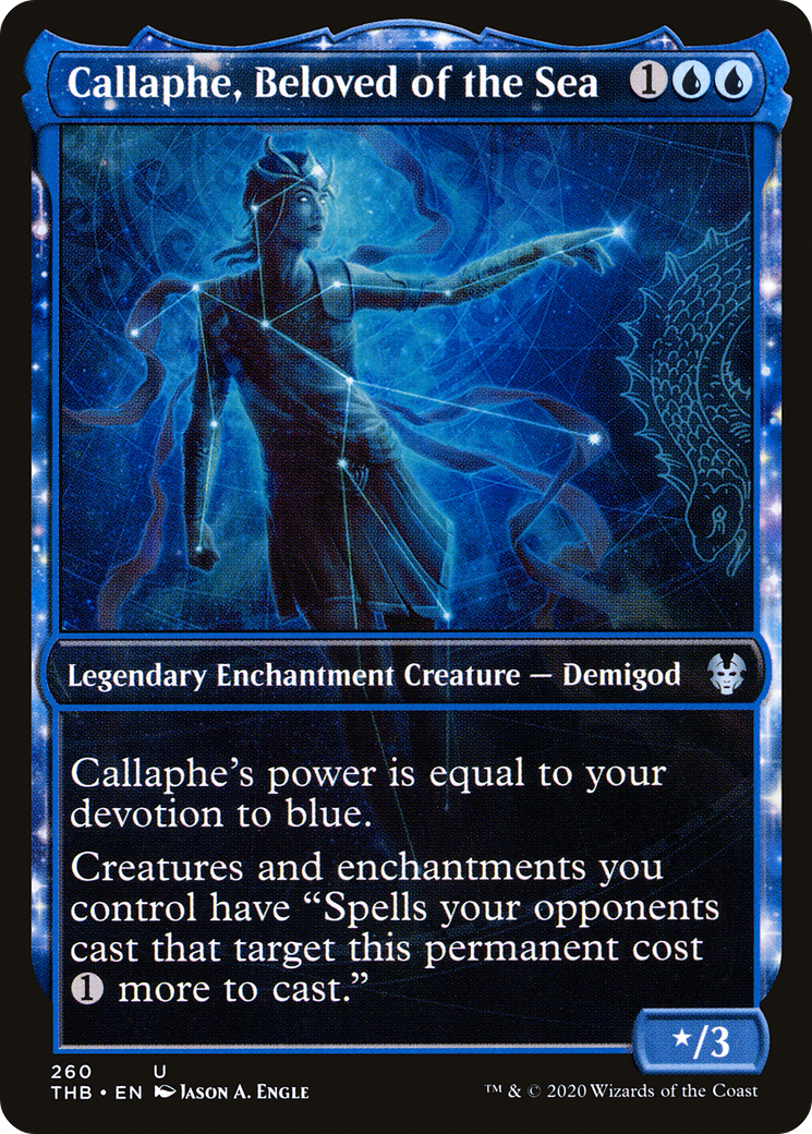 Callaphe, Beloved of the Sea (Showcase) (THB-260) - Theros Beyond Death: (enchantment, Showcase) Foil
