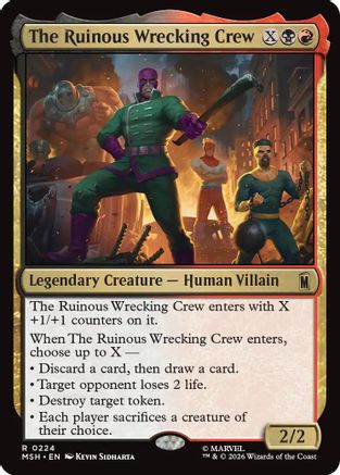 The Ruinous Wrecking Crew (MSH-224) - Marvel Super Heroes