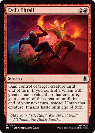 Evil's Thrall (MSH-128) - Marvel Super Heroes Foil