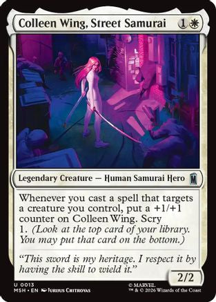 Colleen Wing, Street Samurai (MSH-013) - Marvel Super Heroes