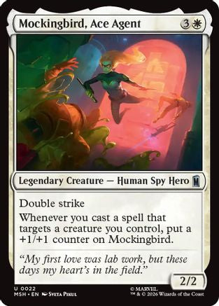 Mockingbird, Ace Agent (MSH-022) - Marvel Super Heroes Foil