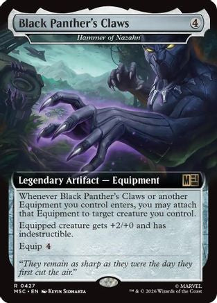 Black Panther's Claws (Extended Art) (MSC-427) - Commander: Marvel Super Heroes Foil