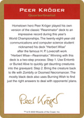 2003 Peer Kroger Biography Card (WCD-) - World Championship Decks 2003
