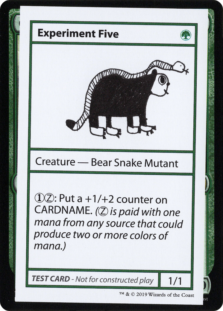 Experiment Five (No PW Symbol) (CMB1-) - Mystery Booster Playtest Cards 2021