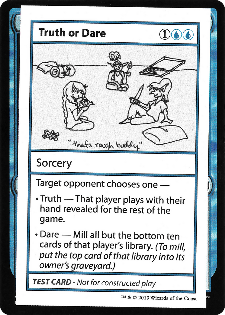 Truth or Dare (No PW Symbol) (CMB1-) - Mystery Booster Playtest Cards 2021