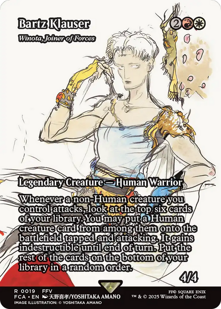 Bartz Klauser - Winota, Joiner of Forces (Showcase) (FCA-019) - FINAL FANTASY: Through the Ages / Bartz Klauser (Borderless)